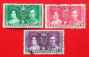 Canada Newfoundland #230-232 Coronation - Omnibus Issue Used - Picture 1 of 1