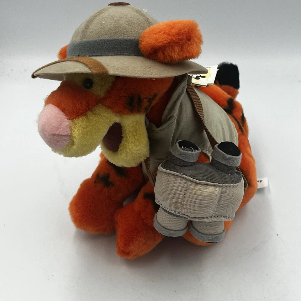 Park Walt Disney World Safari Tigger Plush Toy MINT With Tags 8 Inch