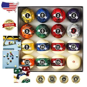 Juego de bolas de billar profesionales de 16 piezas, grado torneo con magnífico diseño de remolino - Imagen 1 de 8