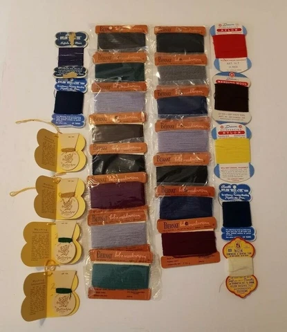 Vintage Argile Knitting & Embroidery Thread Nylon Bernat Dawn Spinnerin Bucilla Cover
