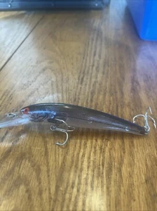 Bomber Long A Deep Diver 6” Long A Black/Silver Red Eyes Used Condition Good - Picture 1 of 11