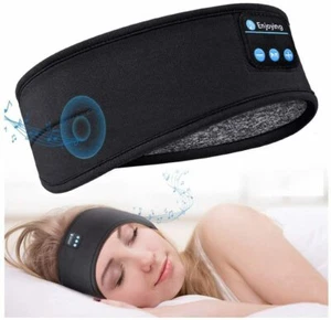 BANDEAU MUSIQUE SANS FIL BLUETOOTH SOMMEIL ECOUTEURS CASQUE SPORT MASQUE YEUX - Picture 1 of 13