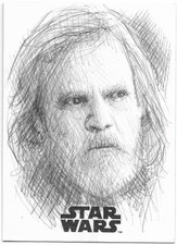 Topps Star Wars Sketch Card Luke Skywalker by Andrew Fry 1/1