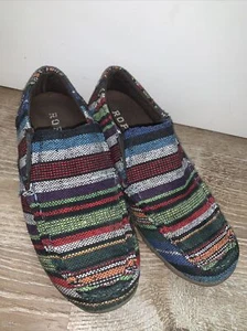 Scarpe slip on multicolori da donna ROPER taglia 6,5 EUC sud-occidentali aztechi - Foto 1 di 12