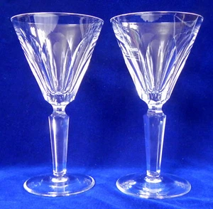 2 Waterford Crystal "Sheila" Claret Wine Glasses, 6 1/2", Six Cuts, Exc. - Picture 1 of 6