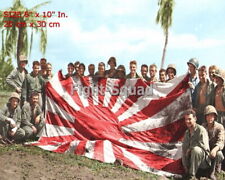 WW2 Picture Photo Marines pose with a Japanese flag they captured 6101 8x10in