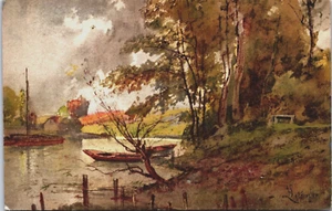 Schöne Landschaft Kunst Natur Vintage Postkarte B230 - Bild 1 von 2