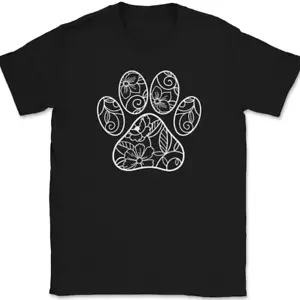 T-Shirt Blumenpfote schön K9 Hund Katze Katze Kätzchen Humor Geschenk Grafik T-Shirt - Bild 1 von 10