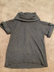 Women Mercer & Madison Brown Cowl Neck Oversized Sweater short sleeve Small - Picture 1 of 11