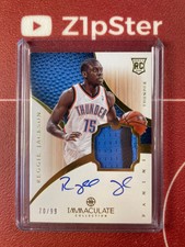 Reggie Jackson RPA /99 Rookie Patch Auto on Card Event-Worn 2012-13 Immaculate