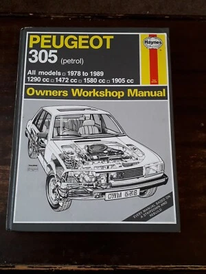 Haynes Owners Workshop Manual - Peugeot 305 Petrol - 1978-1989 #538 - Image 1 of 4