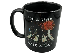 The Beatles "Youll Never Walk Alone" Black Ceramic Coffee Cup Mug 11 Oz - Picture 1 of 4