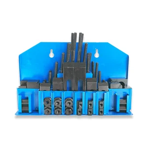 HARLINGEN 58 PIECE STEEL CLAMPING SET FOR USE ON EQUIPMENT WITH 1/2″ T-SLOTS - Picture 1 of 4