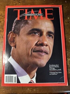 NOVEMBER 17 2008 TIME COMMEMORATIVE ISSUE PRESIDENT-ELECT BARACK OBAMA COVER NEW - Picture 1 of 2