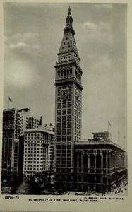 New York City Metropolitan Life Building RPPC Real Photo Vintage Postcard - Picture 1 of 4