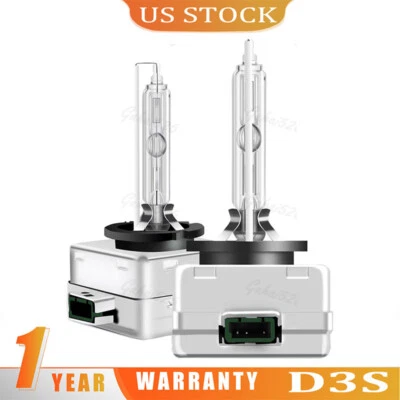 Set(2) D3S/D3C/D3R HID Xenon Bulb Replace Factory HID Headlight Pair 6000K White - Image 1 of 4