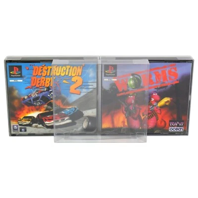 5 x GP17 PS1 Dual CD Game Box Protectors for Playstation 0.4mm Display Case - Image 1 of 4