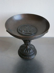 Cut on Stand Bronze Patinated 19° S A.Davis Pattern Baroque Putti Antique - Picture 1 of 14