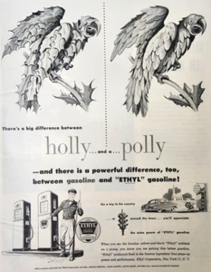 Holly Polly Parrot Ethyl Corp Gas Pump Attendant Vintage 1951 Ad Magazine Print - Bild 1 von 8