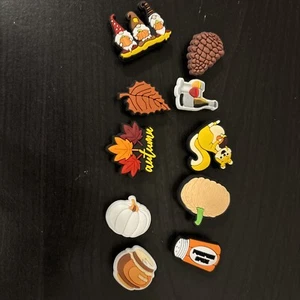 Croc Jibbitz Silicon ~ lot of 10 #415 Fall And Thanksgiving - Picture 1 of 1