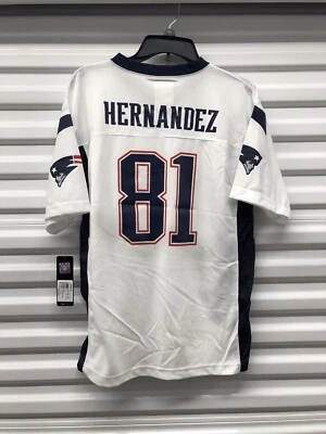 Aaron Hernandez Patriots White  NFL Licensed Jersey - Youth Large - Image 1 of 4