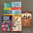 LOT OF 5 ROALD DAHL BOOKS - James And The Giant Peach, BFG, Witches, Charlie And