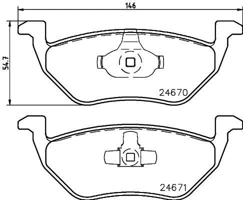 Mintex Rear Brake Pads Set For Ford Ford Australia Ford Usa Haima (Faw) Mazda Me - Image 1 of 1