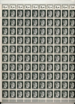 Lot Stamp Germany 10 Sheet 1941 WWII Third Reich Hitler Selection MNH F - Image 1 of 4
