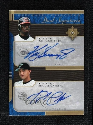 2005 Ultimate Collection Dual Signatures /25 Miguel Cabrera Ken Griffey Jr Auto - Image 1 of 2