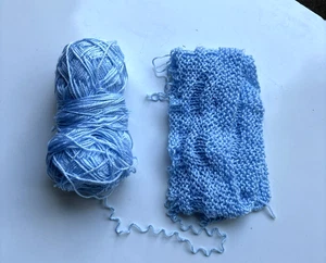 Filato Blu Artigianale Parziale 5 oz Totale - Foto 1 di 9