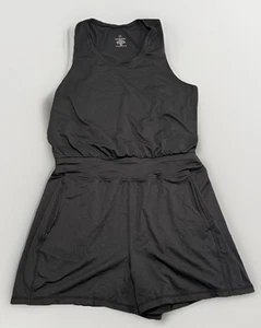Mono mameluco Sweaty Betty Gary espalda cruzada talla grande negro bolsillos - Imagen 1 de 5