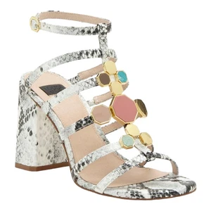 Louise et Cie Leeba Leather Sandals Multi Snake Print Women's 9/40 NEW mrsp $149 - Picture 1 of 10