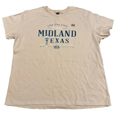 Camiseta Gildan Mujer Talla 2XL Midland, Texas Lone Star State Rosa Suave Nueva con Etiquetas Foto 1 de 4