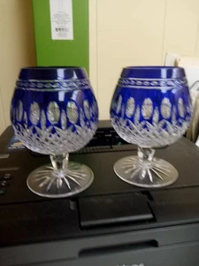 Waterford Kristall Clarendon Kobalt 5 1/8" Brandy Schnaps (2er Set) AM0001 - Bild 1 von 3