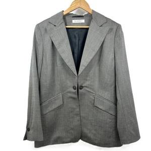 Planet Grey Wool Blend Chain Link Button Closure Blazer Jacket UK 12 - Picture 1 of 7