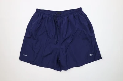 Vintage 90s Starter Mens Large Reflective Lined Running Jogging Shorts Blue - Image 1 of 4