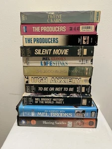 VHS Lot 11 Mel Brooks Magnetic Video, Clamshell, 1st VHS Releases High Anxiety - Picture 1 of 9