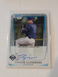 TAYLOR GUERRIERI 2011 Bowman Draft Chrome Prospects Auto Autograph BCAP-TGU - Picture 1 of 2