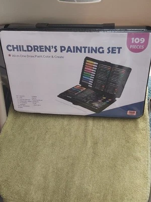 Pintura infantil 109 peças conjunto de suprimentos de arte de luxo - Imagem 1 de 4