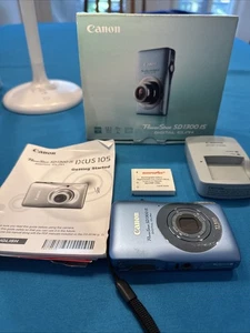 Canon PowerShot SD1300 IS 12MP Blue Compact Digital Camera Bundle - Fully Tested - Picture 1 of 8