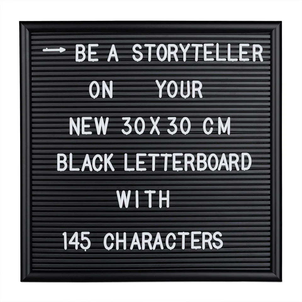 Letterboard 30x30 Stecktafel Buchstaben Tafel Deko Buchstabenbrett Rillentafel - Bild 1 von 1