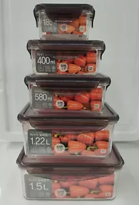 Koreanischer BPA-freier Tritan Vakuum luftdichter WEIHRAUCH Premium Lebensmittelbehälter 185 ml ~ 1,5 l - Bild 1 von 16