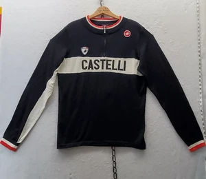 Castelli Wool Blend 1/4 Zip Bicycle Jersey Made in China 2XL - Picture 1 of 15