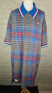 CHARLES JEFFREY LOVERBOY x FRED PERRY 'Longline Tartan Polo Shirt' Size: Large - Picture 1 of 14