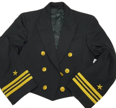 Weintraub Bros Patriot Chaqueta Negro Dorado Vestido Estrella 37R Foto 1 de 4