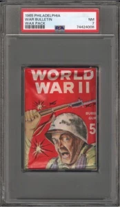 1965 Philadelphia World War 2 Bulletin Wax Pack Graded PSA 7 - Picture 1 of 2