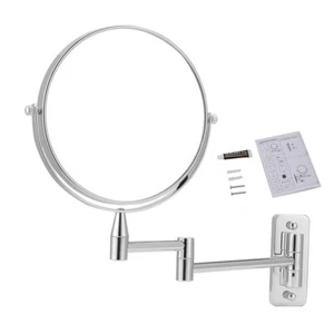 Wall Mounted Shaving Vanity Mirror Magnifying Swivel Extendable Bathroom Mirrors - Picture 1 of 12