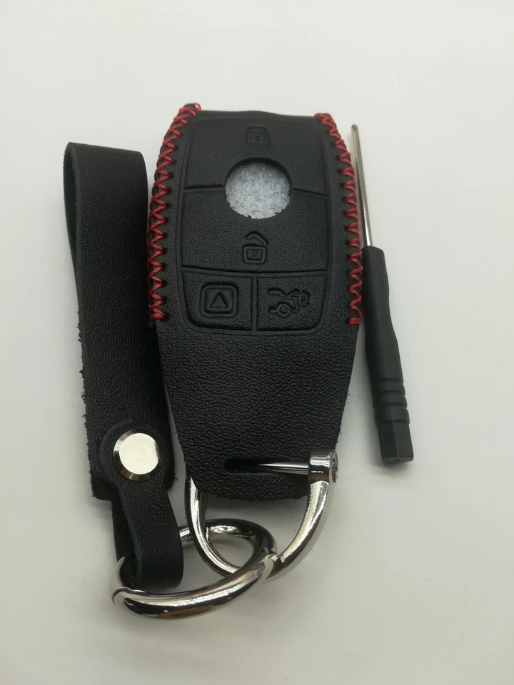 Cubierta de llave de cuero para Mercedes-Benz C63 2016-2020 AMG C GLA GLC GLE IYZ-MS2 Foto 1 de 1