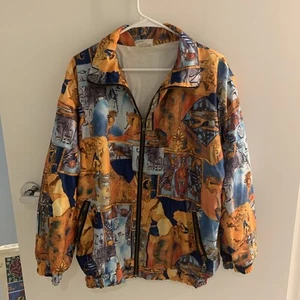 Cosmos Vintage Track Jacket XL Equivalent Size European Egyptian Printed - Picture 1 of 7
