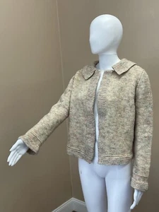 Vintage  HANDKNIT rainbow knit open cardigan - Picture 1 of 3